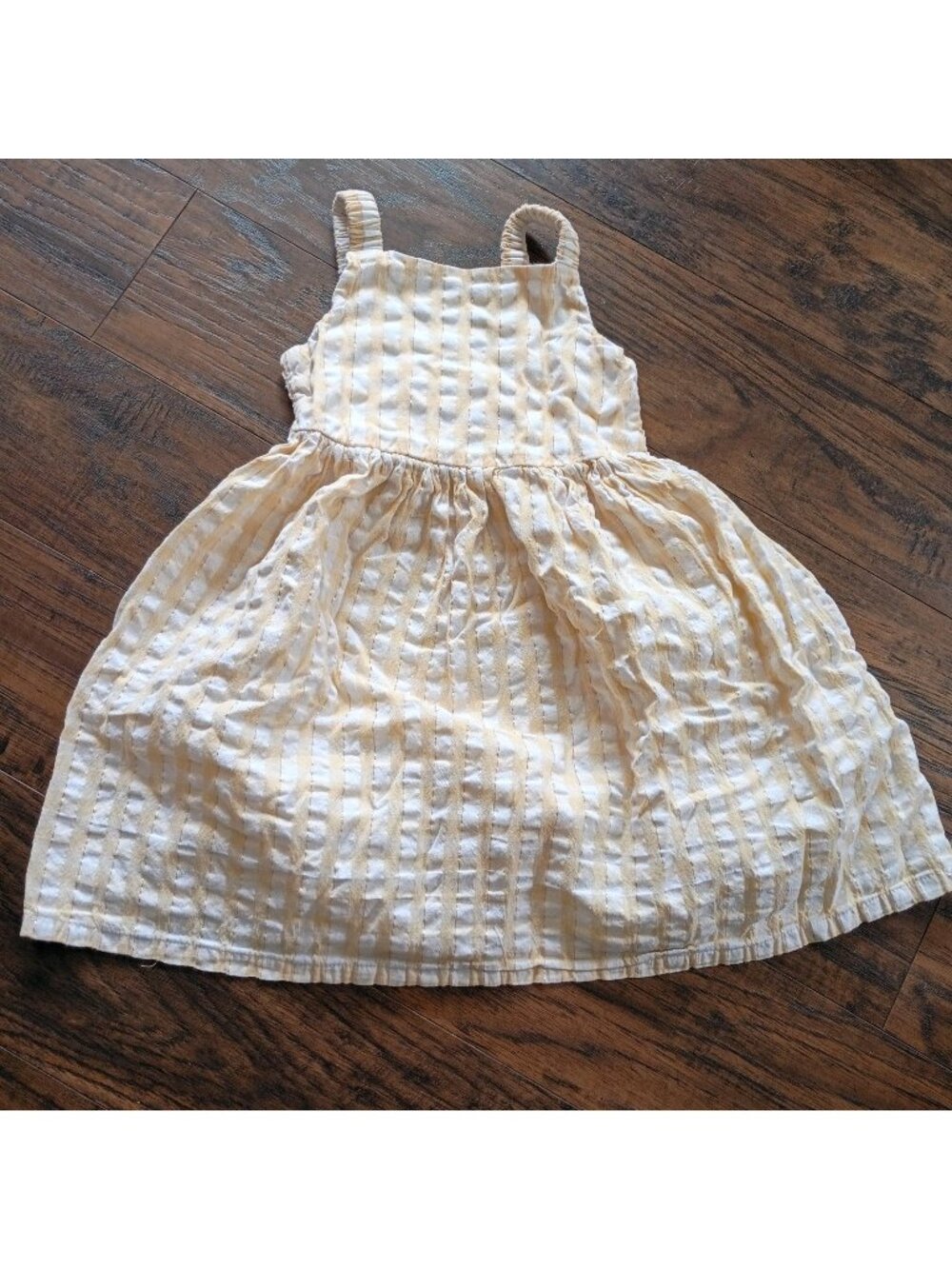 Dress Girl Toddler Size 5 Yellow And White Summer Dress